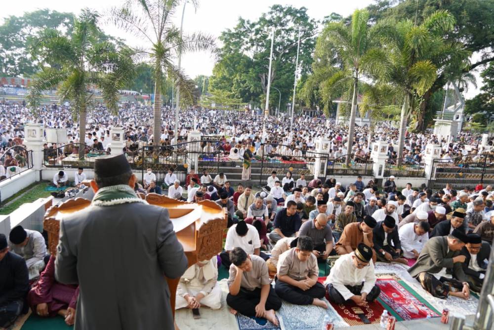 Bupati Garut Sampaikan Progress Pembangunan Selama Kepemimpinannya Pada Shalat Ied 1444H