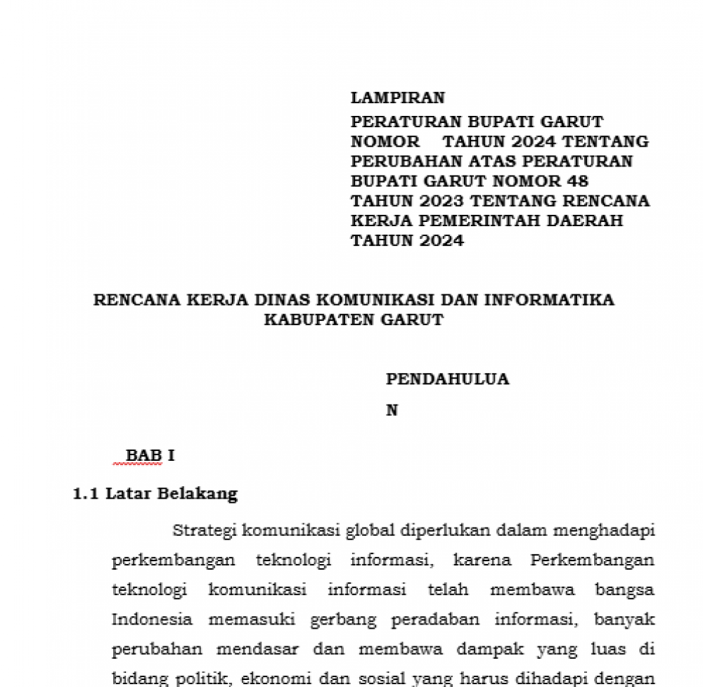 Renja Perubahan Diskominfo 2024