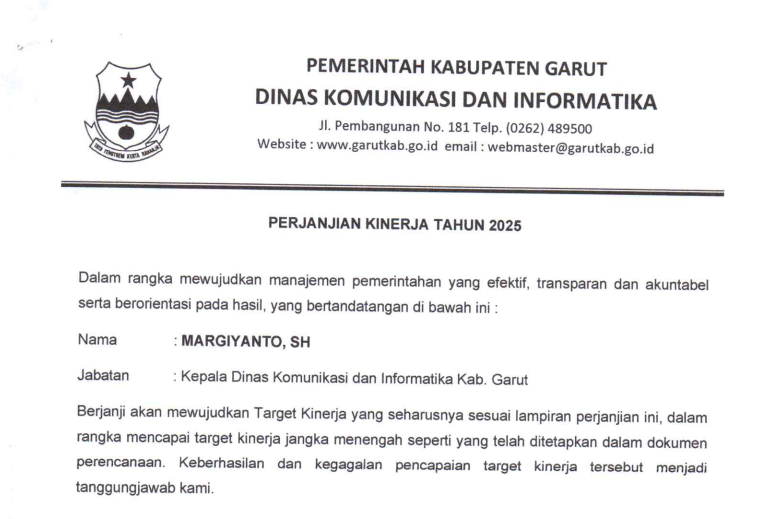 Perkin 2025 dan Perkin Perubahan Tahun 2025 Diskominfo 